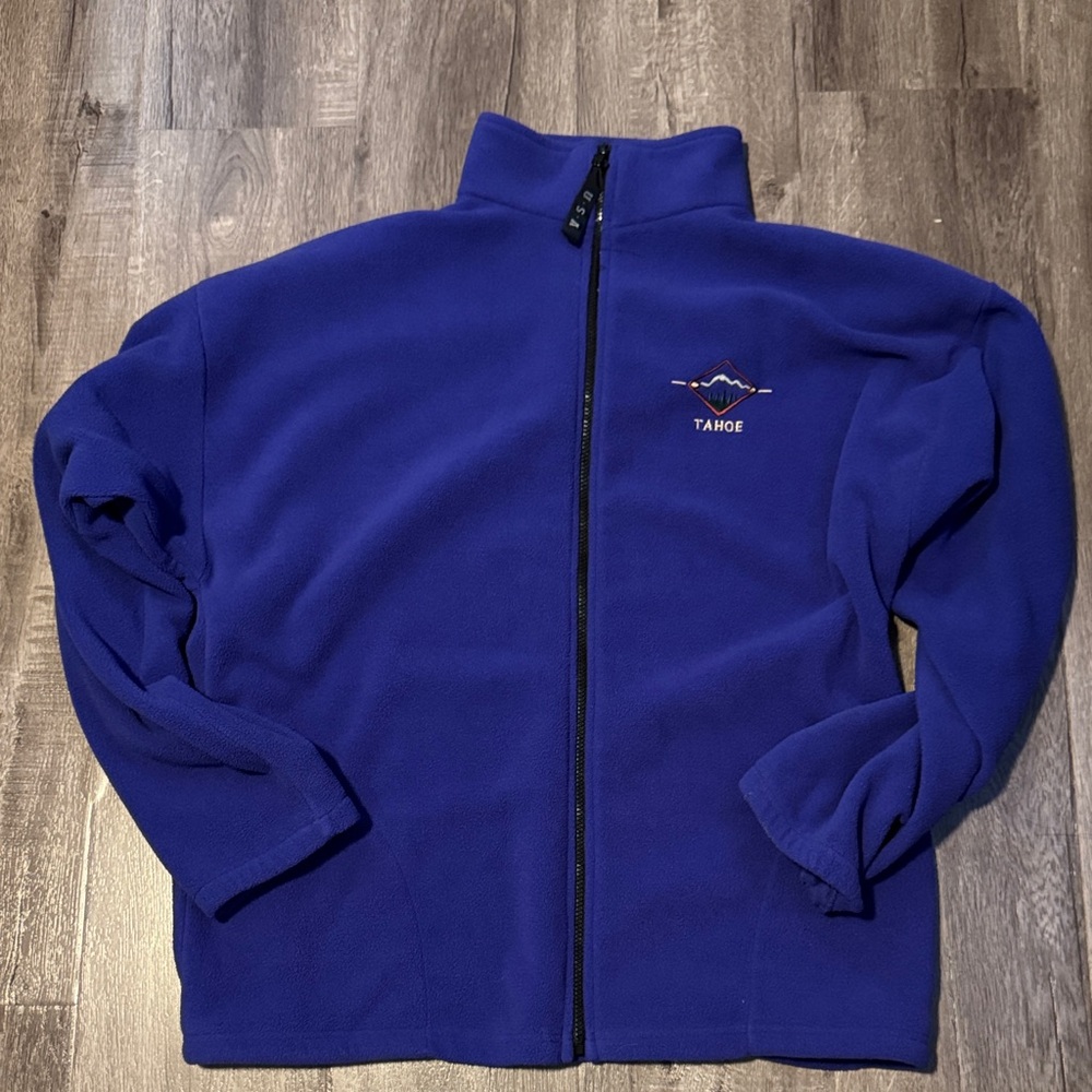 Purple Fleece Jacket with Embroidered Logo